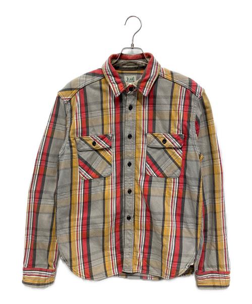 JELADO（ジェラード）JELADO (ジェラード) シャツジャケット グレー×レッド サイズ:XLの古着・服飾アイテム