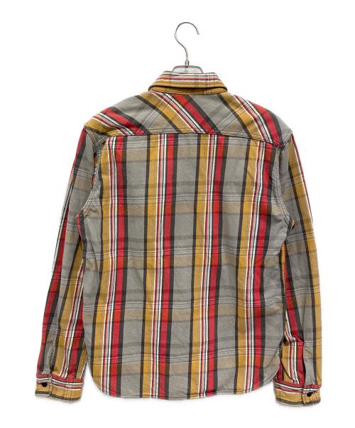 JELADO（ジェラード）JELADO (ジェラード) シャツジャケット グレー×レッド サイズ:XLの古着・服飾アイテム