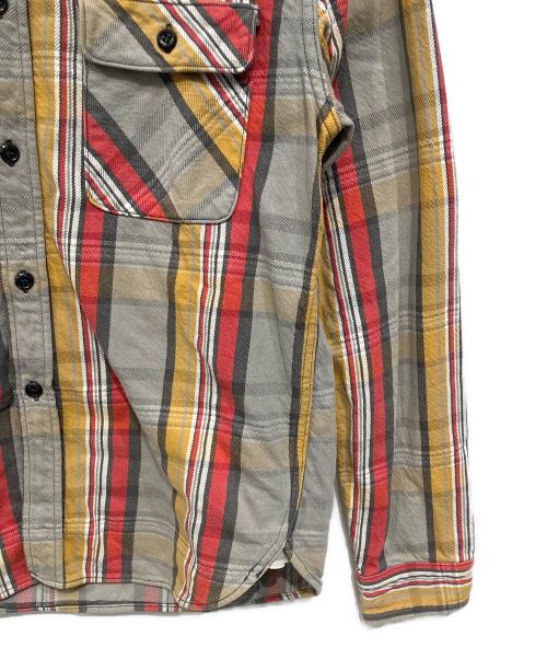 JELADO（ジェラード）JELADO (ジェラード) シャツジャケット グレー×レッド サイズ:XLの古着・服飾アイテム