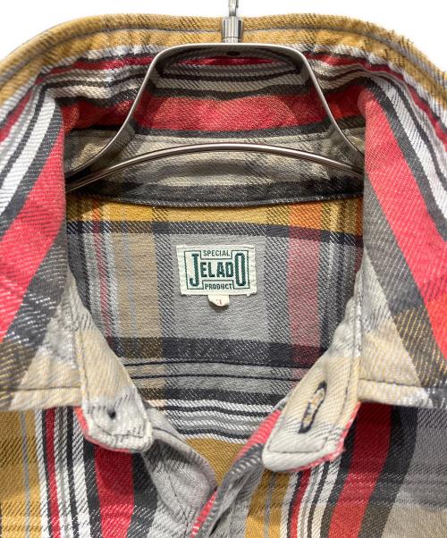 JELADO（ジェラード）JELADO (ジェラード) シャツジャケット グレー×レッド サイズ:XLの古着・服飾アイテム