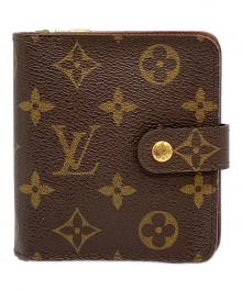 LOUIS VUITTON（ルイ ヴィトン）の古着「2つ折り財布 コンパクトジップ」｜ブラウン
