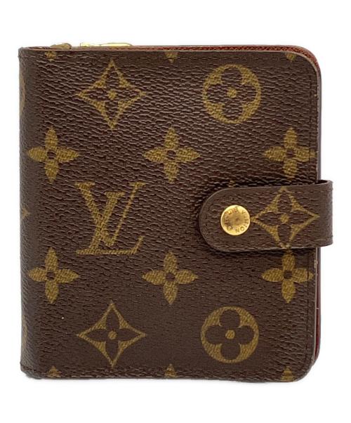 LOUIS VUITTON（ルイ ヴィトン）LOUIS VUITTON (ルイ ヴィトン) 2つ折り財布 コンパクトジップ ブラウンの古着・服飾アイテム