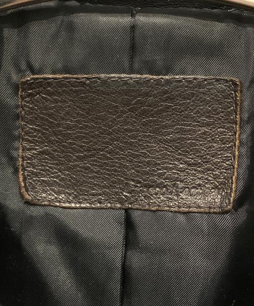 Liugoo Leathers（リューグーレザーズ）Liugoo Leathers (リューグーレザーズ) レザーダウンジャケット ブラック サイズ:LLの古着・服飾アイテム