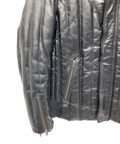 Liugoo Leathers（リューグーレザーズ）Liugoo Leathers (リューグーレザーズ) レザーダウンジャケット ブラック サイズ:LLの古着・服飾アイテム
