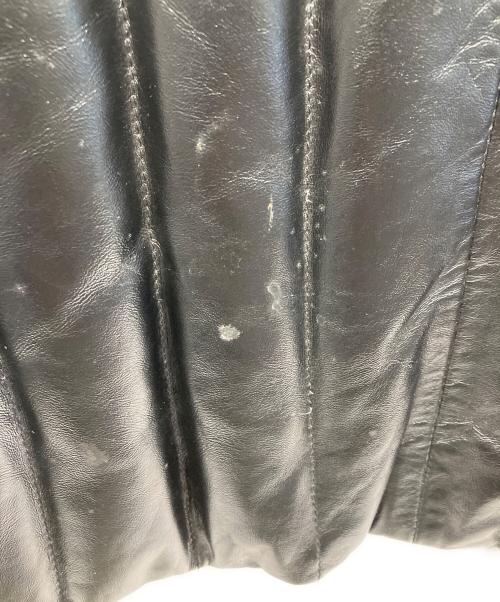Liugoo Leathers（リューグーレザーズ）Liugoo Leathers (リューグーレザーズ) レザーダウンジャケット ブラック サイズ:LLの古着・服飾アイテム