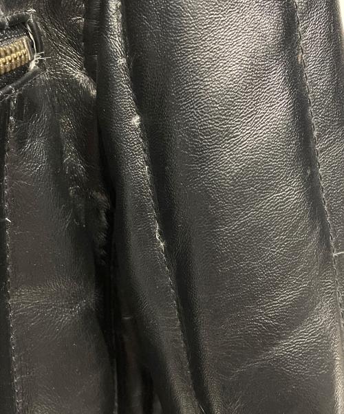 Liugoo Leathers（リューグーレザーズ）Liugoo Leathers (リューグーレザーズ) レザーダウンジャケット ブラック サイズ:LLの古着・服飾アイテム