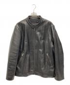 FORTIMEフォータイム）の古着「カウレザージャケット」｜ブラック