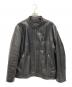FORTIME（フォータイム）の古着「カウレザージャケット」｜ブラック