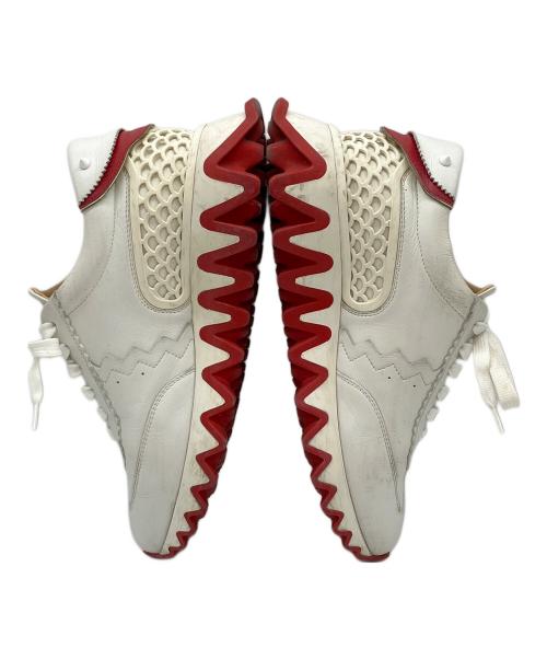 Christian Louboutin（クリスチャン・ルブタン）Christian Louboutin (クリスチャン・ルブタン) LoubiShark ホワイト×レッド サイズ:38の古着・服飾アイテム