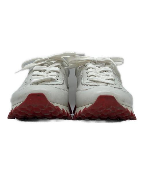 Christian Louboutin（クリスチャン・ルブタン）Christian Louboutin (クリスチャン・ルブタン) LoubiShark ホワイト×レッド サイズ:38の古着・服飾アイテム