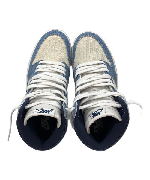 NIKE（ナイキ）NIKE (ナイキ) AIR JORDAN 1 RETRO HIGH OG DENIM インディゴ×ホワイト サイズ:26の古着・服飾アイテム