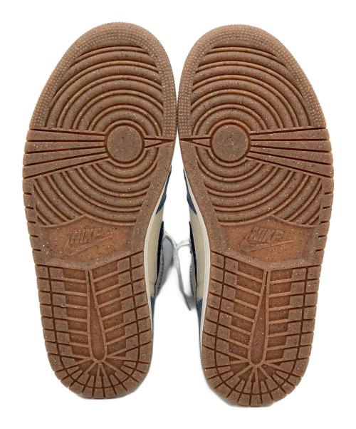 NIKE（ナイキ）NIKE (ナイキ) AIR JORDAN 1 RETRO HIGH OG DENIM インディゴ×ホワイト サイズ:26の古着・服飾アイテム