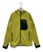 MOUNTAIN HARD WEARマウンテンハードウェア）の古着「ポーラテックパワーグリッドFZフーディ Polartec Power Grid Full Zip Hoody」｜ライトグリーン×ブラック