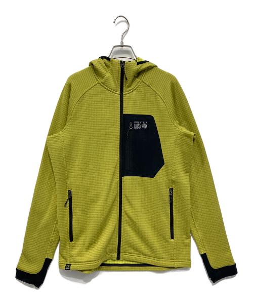 MOUNTAIN HARD WEAR（マウンテンハードウェア）MOUNTAIN HARD WEAR (マウンテンハードウェア) ポーラテックパワーグリッドFZフーディ Polartec Power Grid Full Zip Hoody ライトグリーン×ブラック サイズ:Mの古着・服飾アイテム