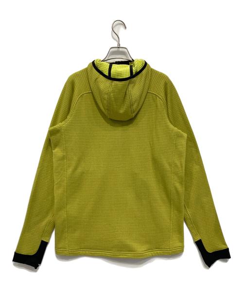 MOUNTAIN HARD WEAR（マウンテンハードウェア）MOUNTAIN HARD WEAR (マウンテンハードウェア) ポーラテックパワーグリッドFZフーディ Polartec Power Grid Full Zip Hoody ライトグリーン×ブラック サイズ:Mの古着・服飾アイテム