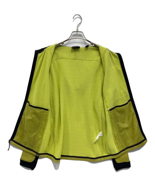 MOUNTAIN HARD WEAR（マウンテンハードウェア）MOUNTAIN HARD WEAR (マウンテンハードウェア) ポーラテックパワーグリッドFZフーディ Polartec Power Grid Full Zip Hoody ライトグリーン×ブラック サイズ:Mの古着・服飾アイテム