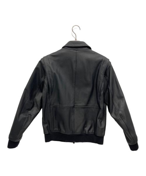 HUGO BOSS（ヒューゴ ボス）HUGO BOSS (ヒューゴ ボス) レザージャケット ブラック サイズ:44の古着・服飾アイテム