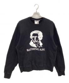 A BATHING APE（ア ベイシング エイプ）の古着「プリントスウェット」｜ブラック