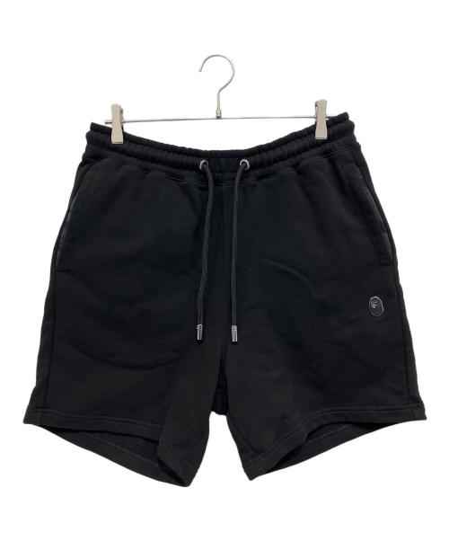 A BATHING APE（ア ベイシング エイプ）A BATHING APE (ア ベイシング エイプ) スウェットハーフパンツ ブラック サイズ:Lの古着・服飾アイテム