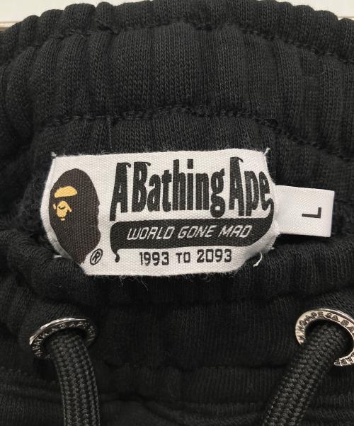 A BATHING APE（ア ベイシング エイプ）A BATHING APE (ア ベイシング エイプ) スウェットハーフパンツ ブラック サイズ:Lの古着・服飾アイテム