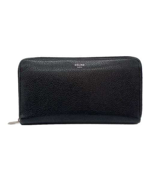 CELINE（セリーヌ）CELINE (セリーヌ) ラウンドファスナー財布 ブラックの古着・服飾アイテム