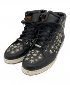 JIMMY CHOOジミーチュウ）の古着「スタースタッズ レザー ハイカット」｜ブラック