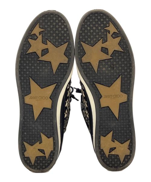 JIMMY CHOO（ジミーチュウ）JIMMY CHOO (ジミーチュウ) スタースタッズ レザー ハイカット ブラック サイズ:40の古着・服飾アイテム
