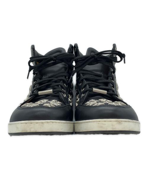 JIMMY CHOO（ジミーチュウ）JIMMY CHOO (ジミーチュウ) スタースタッズ レザー ハイカット ブラック サイズ:40の古着・服飾アイテム