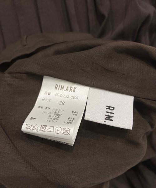 RIM.ARK（リムアーク）RIM.ARK (リムアーク) コットンシルクジャガードワンピース ブラウン サイズ:38の古着・服飾アイテム