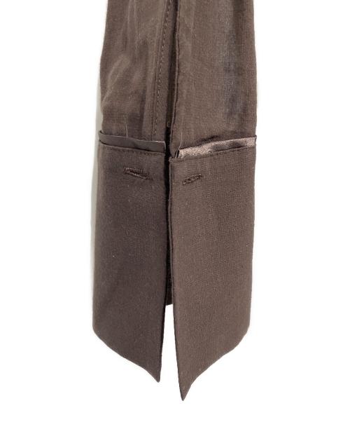 RIM.ARK（リムアーク）RIM.ARK (リムアーク) コットンシルクジャガードワンピース ブラウン サイズ:38の古着・服飾アイテム