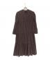 RIM.ARK (リムアーク) コットンシルクジャガードワンピース ブラウン サイズ:38：8000円