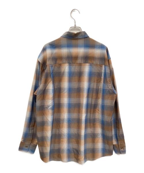 AURALEE（オーラリー）AURALEE (オーラリー) 長袖シャツ ブラウン×ブルー サイズ:4の古着・服飾アイテム