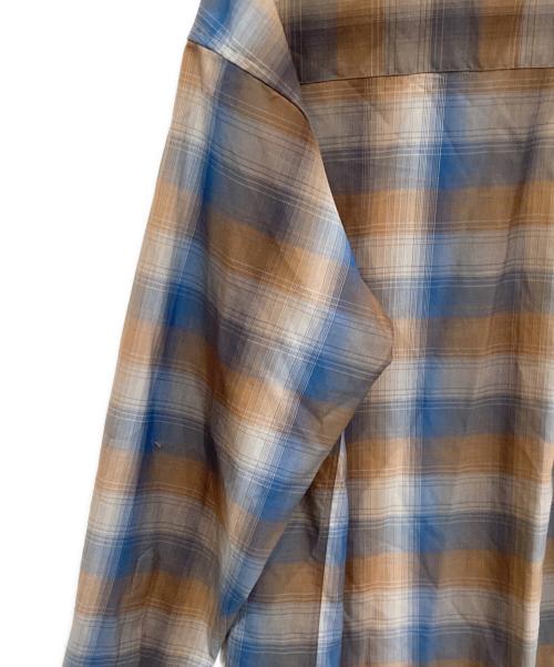 AURALEE（オーラリー）AURALEE (オーラリー) 長袖シャツ ブラウン×ブルー サイズ:4の古着・服飾アイテム