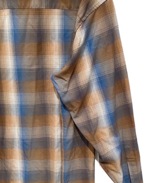 AURALEE（オーラリー）AURALEE (オーラリー) 長袖シャツ ブラウン×ブルー サイズ:4の古着・服飾アイテム