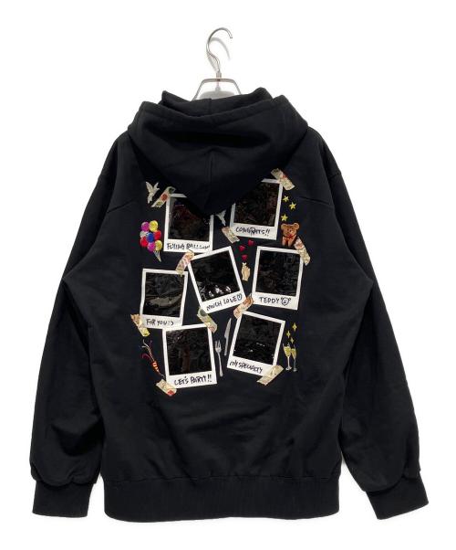 doublet（ダブレット）doublet (ダブレット) MEMORIAL POLAROID HOODIE ブラック サイズ:Sの古着・服飾アイテム