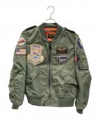 AVIREX×SUBCIETYアヴィレックス×サブサエティ）の古着「L-2Bフライトジャケット」｜グリーン