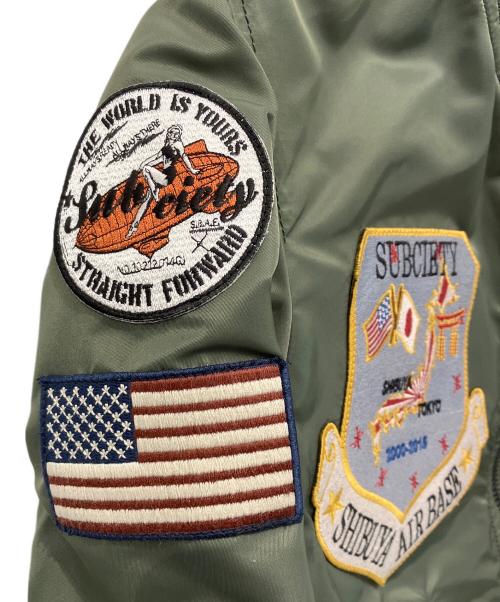 AVIREX（アヴィレックス）AVIREX (アヴィレックス) SUBCIETY (サブサエティ) L-2Bフライトジャケット グリーン サイズ:Mの古着・服飾アイテム