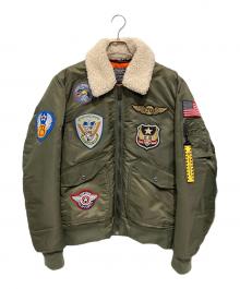 TOP GUN（トップガン）の古着「ボンバージャケット」｜オリーブ