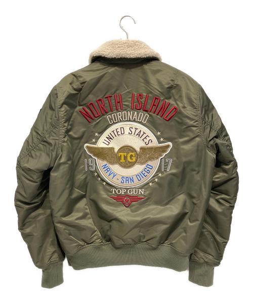 TOP GUN（トップガン）TOP GUN (トップガン) ボンバージャケット オリーブ サイズ:Lの古着・服飾アイテム