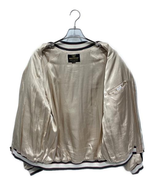 HOUSTON（ヒューストン）HOUSTON (ヒューストン) スーベニアジャケット ブラック×ベージュ サイズ:XLの古着・服飾アイテム