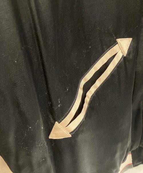 HOUSTON（ヒューストン）HOUSTON (ヒューストン) スーベニアジャケット ブラック×ベージュ サイズ:XLの古着・服飾アイテム