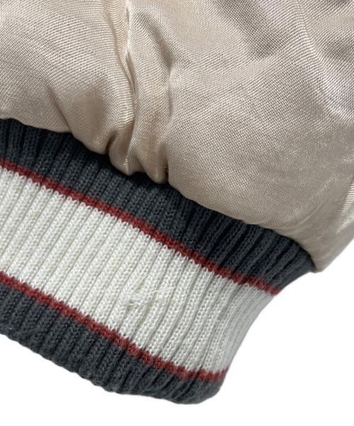 HOUSTON（ヒューストン）HOUSTON (ヒューストン) スーベニアジャケット ブラック×ベージュ サイズ:XLの古着・服飾アイテム