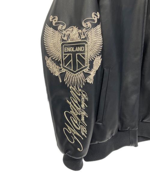 Norton（ノートン）Norton (ノートン) MAXデザイン衿スタンドリブPU中綿ジャケット ブラック サイズ:XLの古着・服飾アイテム