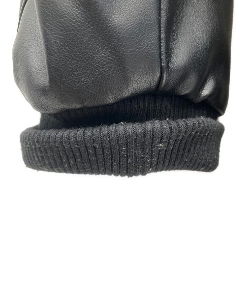 Norton（ノートン）Norton (ノートン) MAXデザイン衿スタンドリブPU中綿ジャケット ブラック サイズ:XLの古着・服飾アイテム