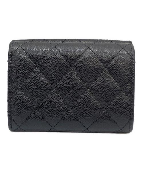 CHANEL（シャネル）CHANEL (シャネル) クラシックスモールフラップウォレット 3つ折り財布 ブラックの古着・服飾アイテム