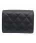 CHANEL (シャネル) クラシックスモールフラップウォレット 3つ折り財布 ブラック：90000円