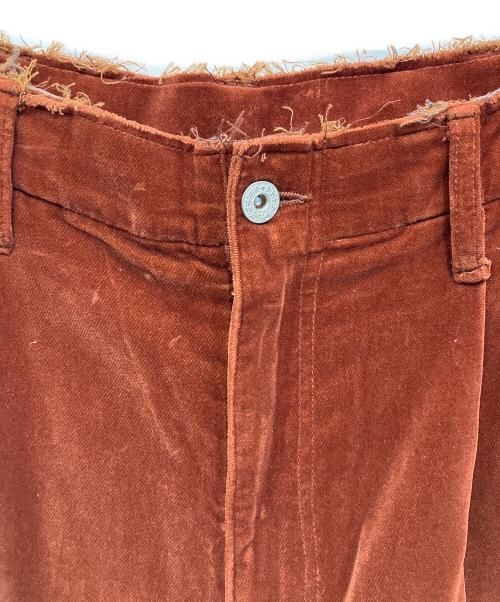 doublet（ダブレット）doublet (ダブレット) CUT OFF VELVET PANTS ブラウン サイズ:Mの古着・服飾アイテム
