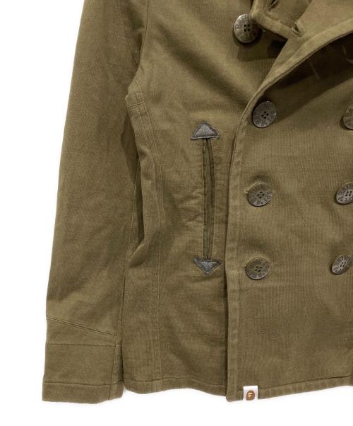 A BATHING APE（アベイシングエイプ）A BATHING APE (ア ベイシング エイプ) Pコート オリーブ サイズ:XSの古着・服飾アイテム