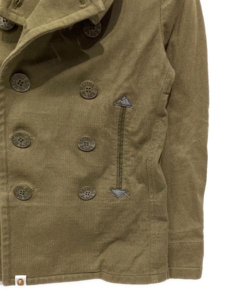 A BATHING APE（アベイシングエイプ）A BATHING APE (ア ベイシング エイプ) Pコート オリーブ サイズ:XSの古着・服飾アイテム