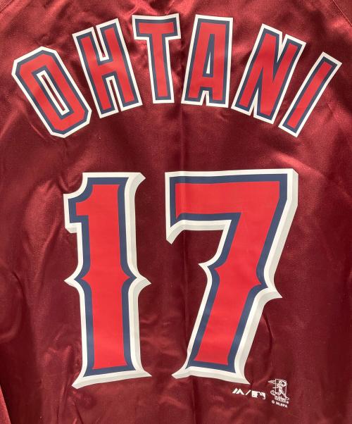 Majestic（マジェスティック）Majestic (マジェスティック) スタジャン ロサンゼルス・エンゼルス #17 大谷翔平 ボルドー サイズ:Mの古着・服飾アイテム